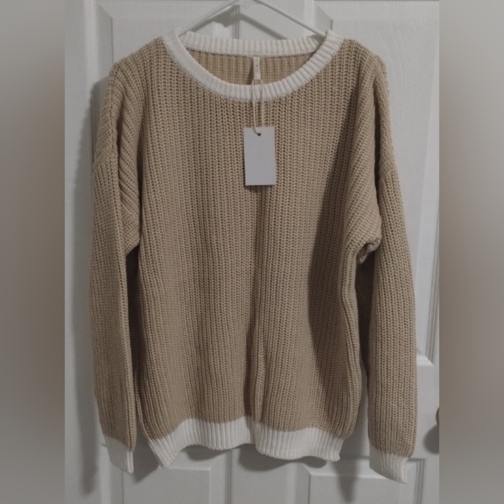 Oat Co| NWT Women's Two-Tone Chunky Knit Sweater | M/L